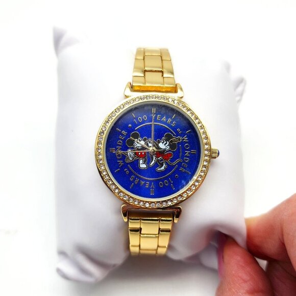 Disney Accutime 100 Years of Wonder Women\'s Gold Tone Watch NWT main image 5